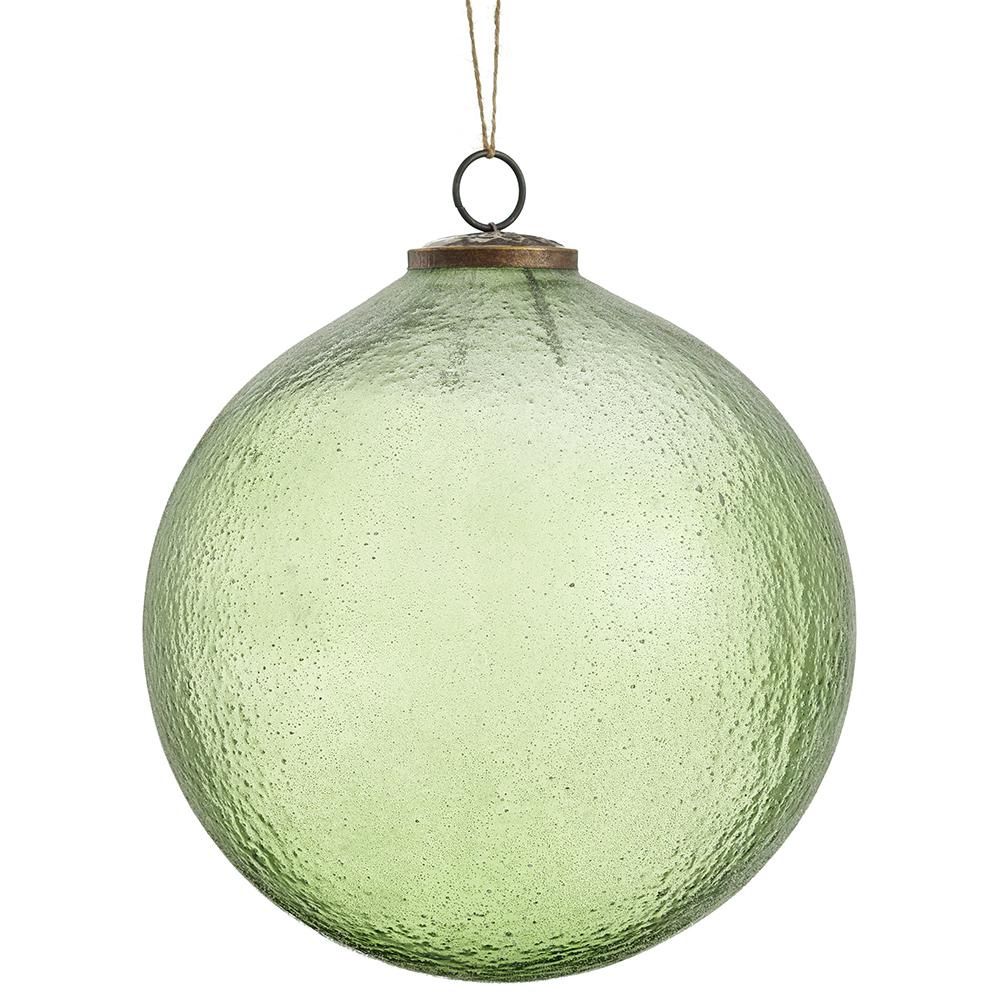 8" Glass Ball Ornament-Gr