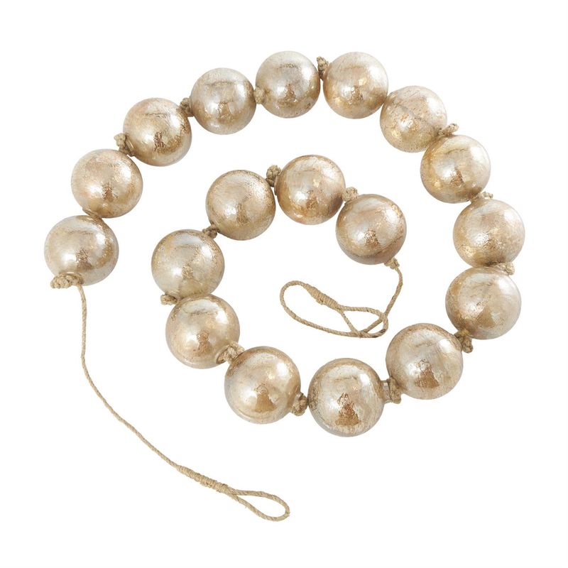 Glass Garland-Tan Frost 91&quot;