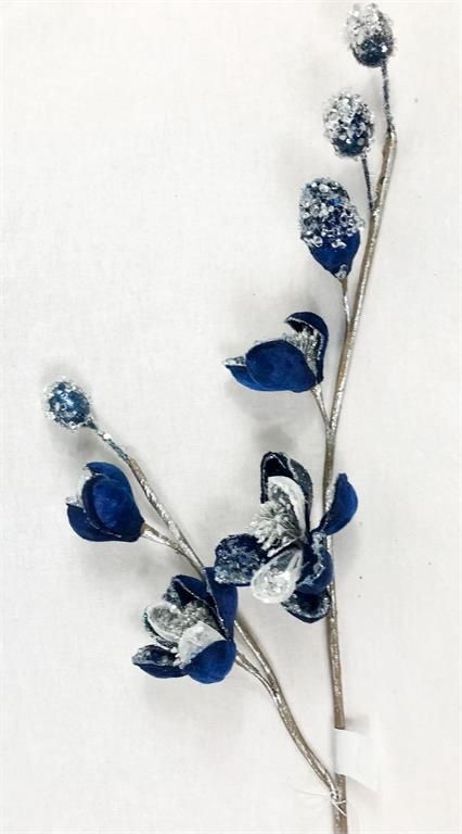 34" ICY WILD MINI MAGNOLIA SPRAY ROYAL BLUE