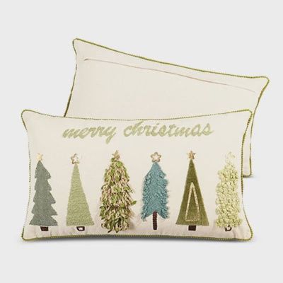 24" Merry Christmas Tree Pillow