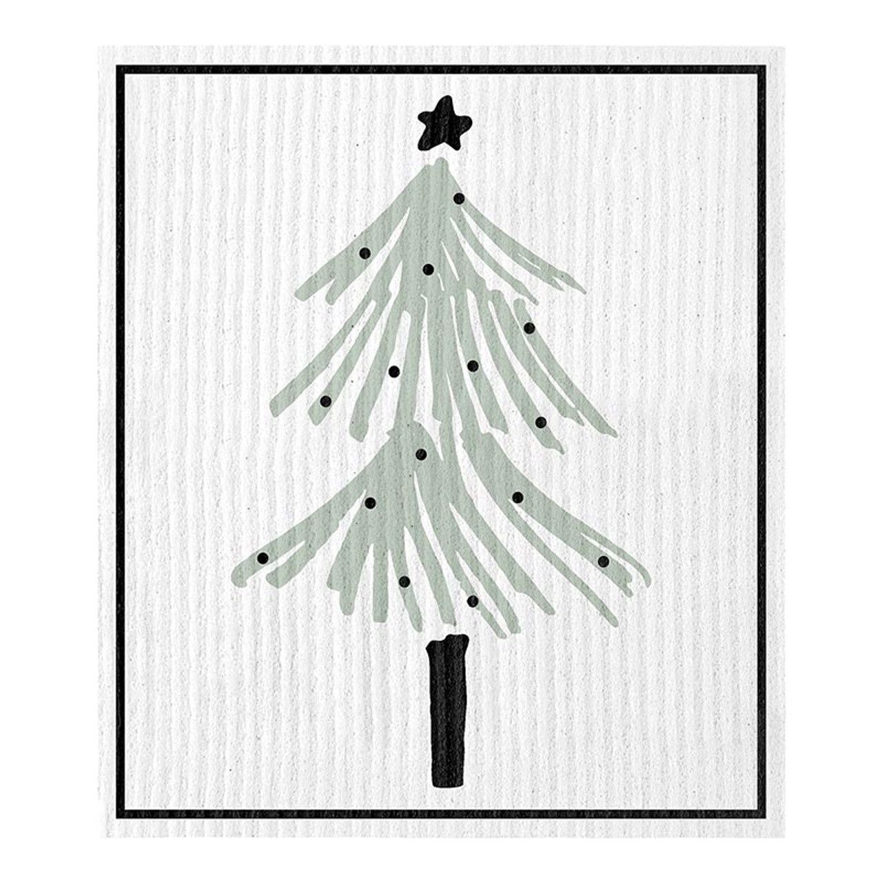 organic dish cloth - tree