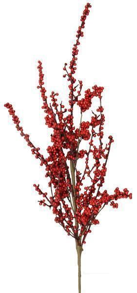 33"L BERRY SPRAY RED