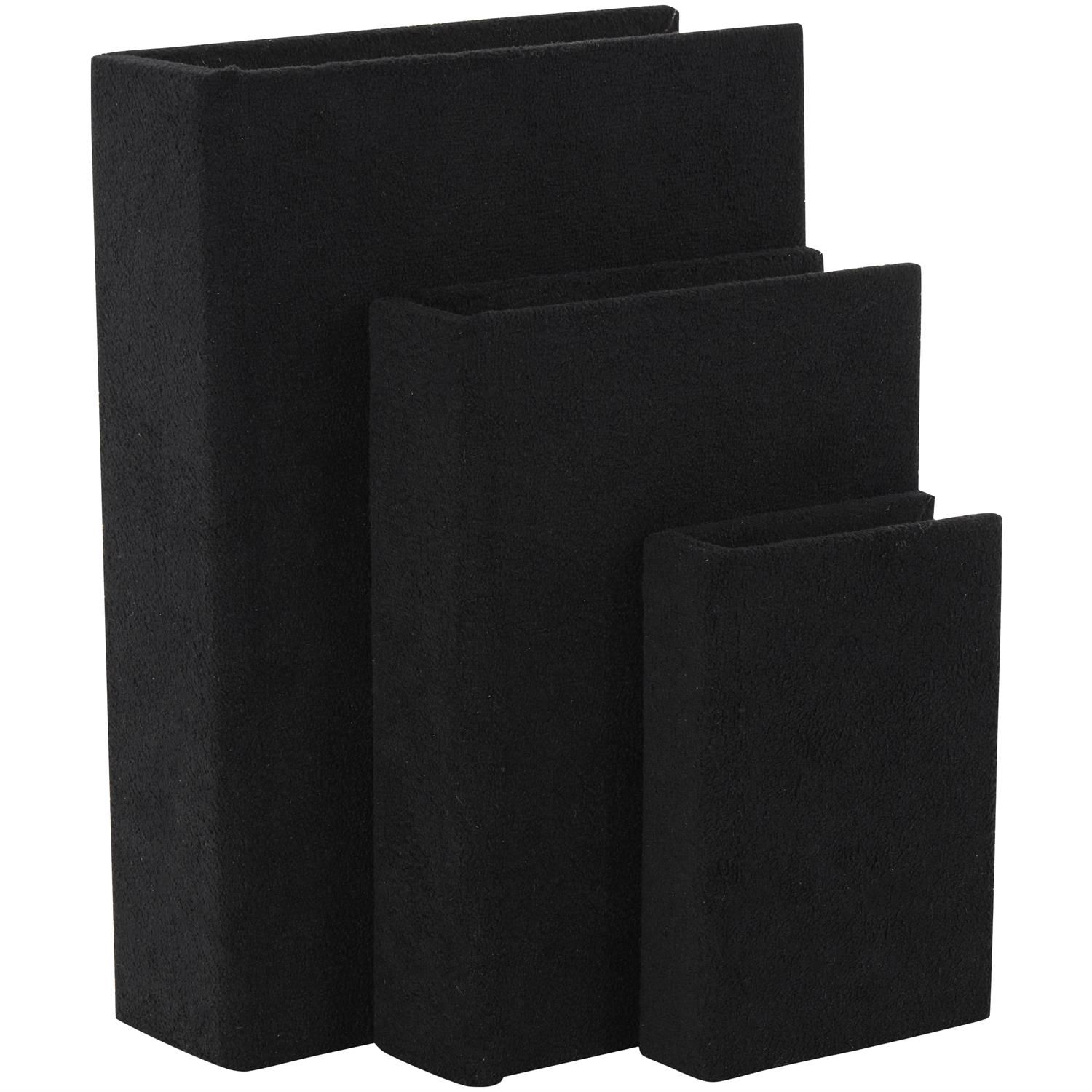 Fabric Blk Book Box Md