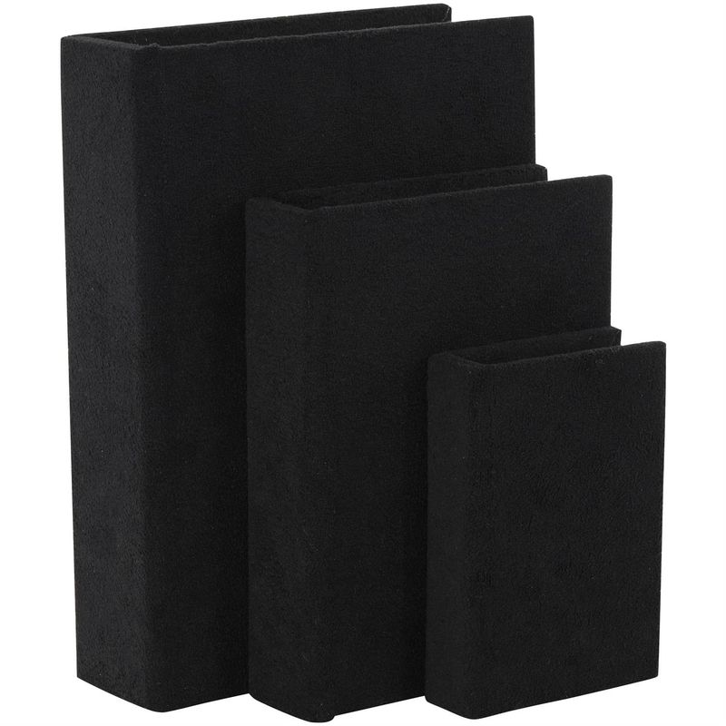 Fabric Blk Book Box Md