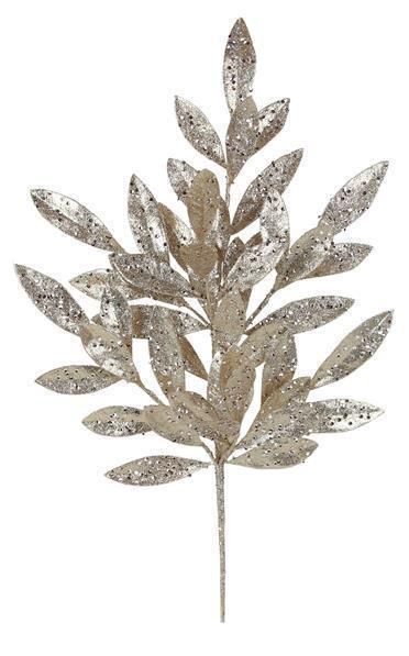 GLITTER BAY LEAF SPRAY CHAMPAGNE