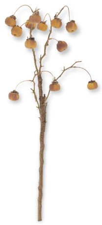 32" Yellow Mini Pumpkin Branch