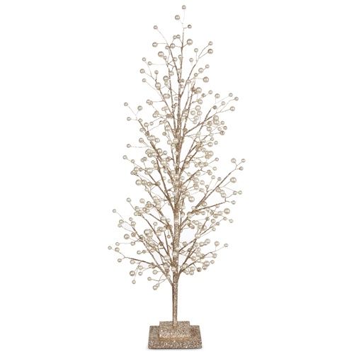 27.5" Glitter Tree w/Pearls
