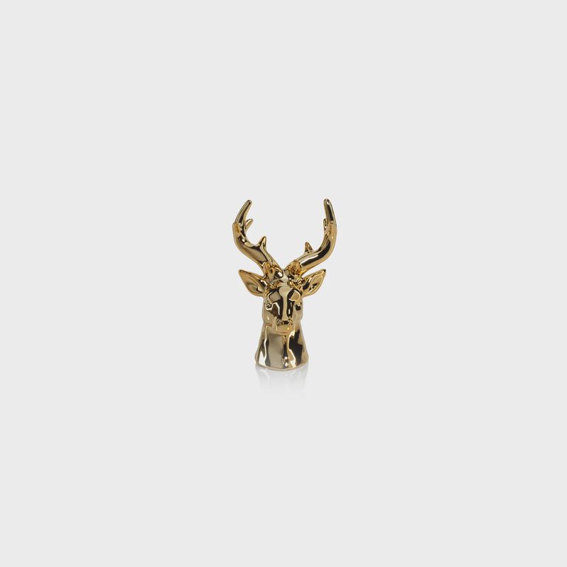 Rocky Mtn Stag Head-Gold (Sm)