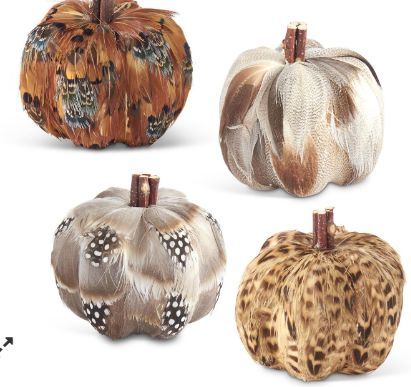 3.25" Feather Pumpkins