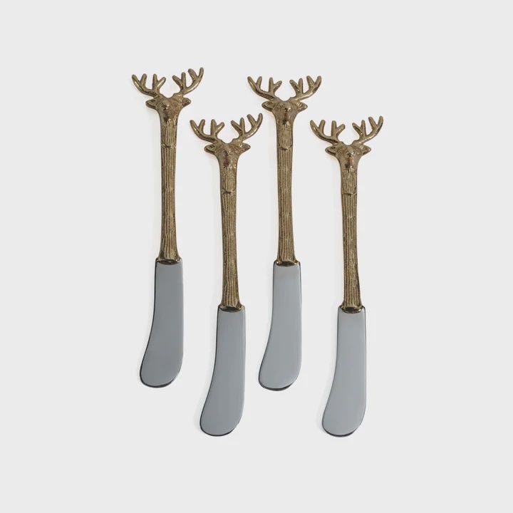 Stag Head Butter Knives-S/4
