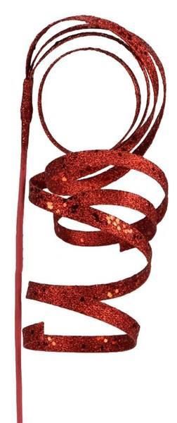 23.5"curly ribbon red