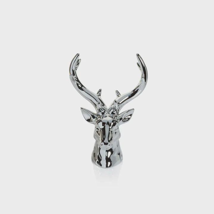 Rocky Mtn Stag Head-Silver 15.5"