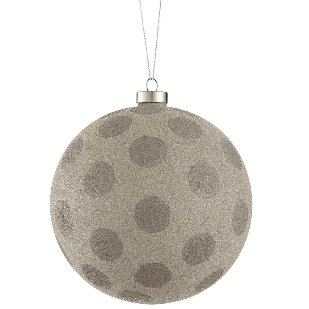 6" polka dot glass ball orna