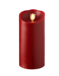 3.5"x7" Push Flame Red Pillar