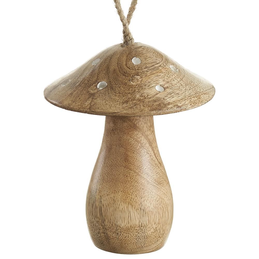 5"Mushroom Ornament BR/WH