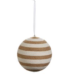 5.5"Striped Jute Ball Orn