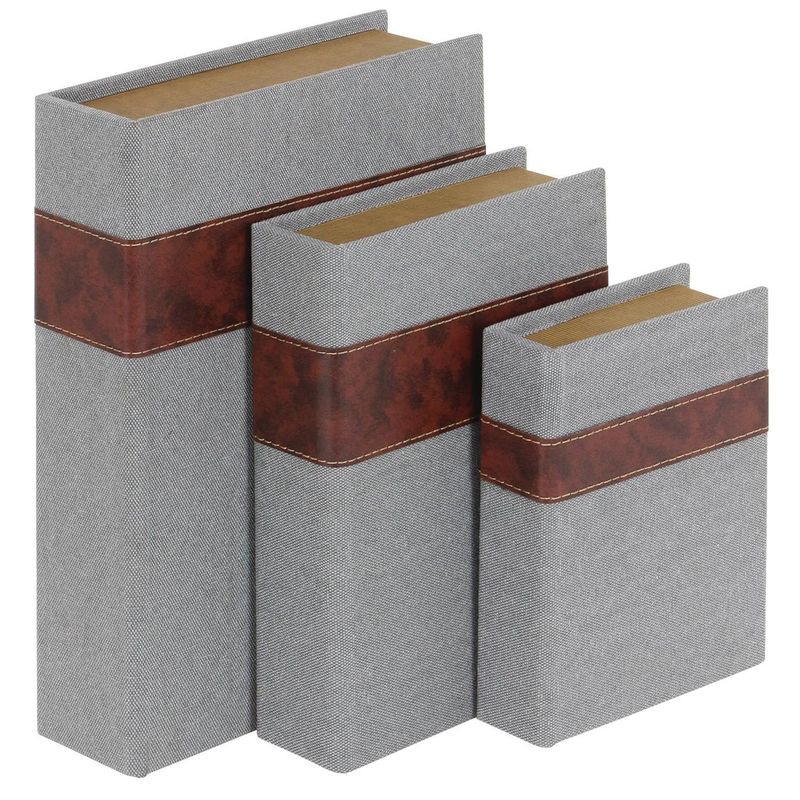 Gray Linen book box md