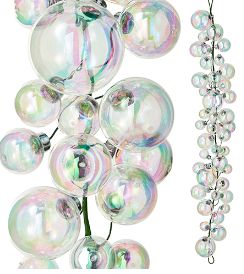 4'Iridescent Ball garland
