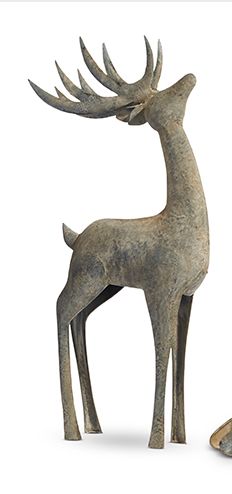 24"Galvanized Deer-standing