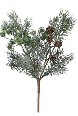 12"L ICY PINE/CEDAR BUSH