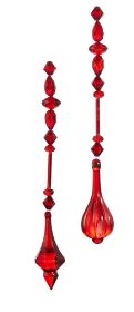 7.75" Red Jewel Drop Ornament