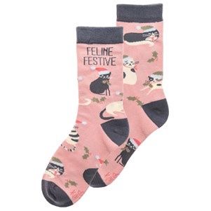 Holiday Socks Feline Festive