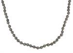 39" Round Wood Bead Garland, Gray