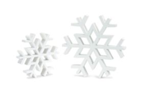 Snowflake 9.25"H Wood