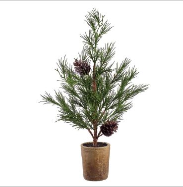 24"Needle Pine Tree W/Pincone
