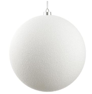19.5" Snowed Plastic Ball orn
