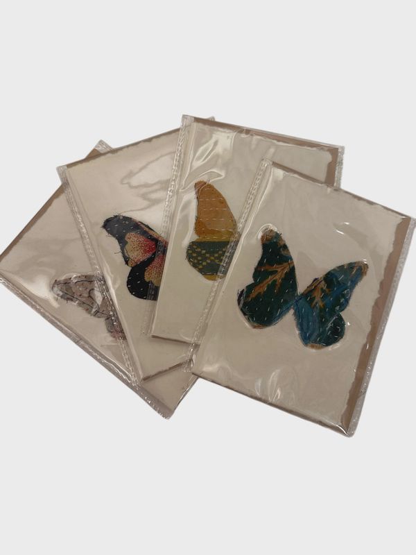 Kantha Butterfly Cards Asst.