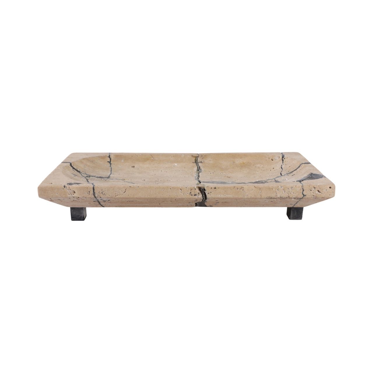 Gorda Crackle Travertine Tray 18"