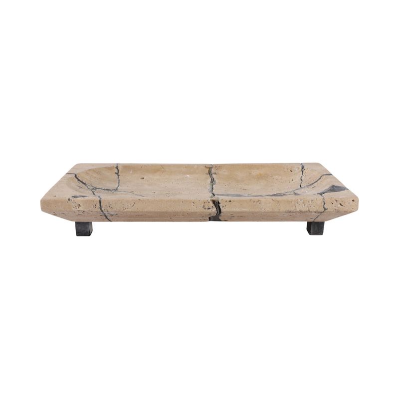 Gorda Crackle Travertine Tray 18"
