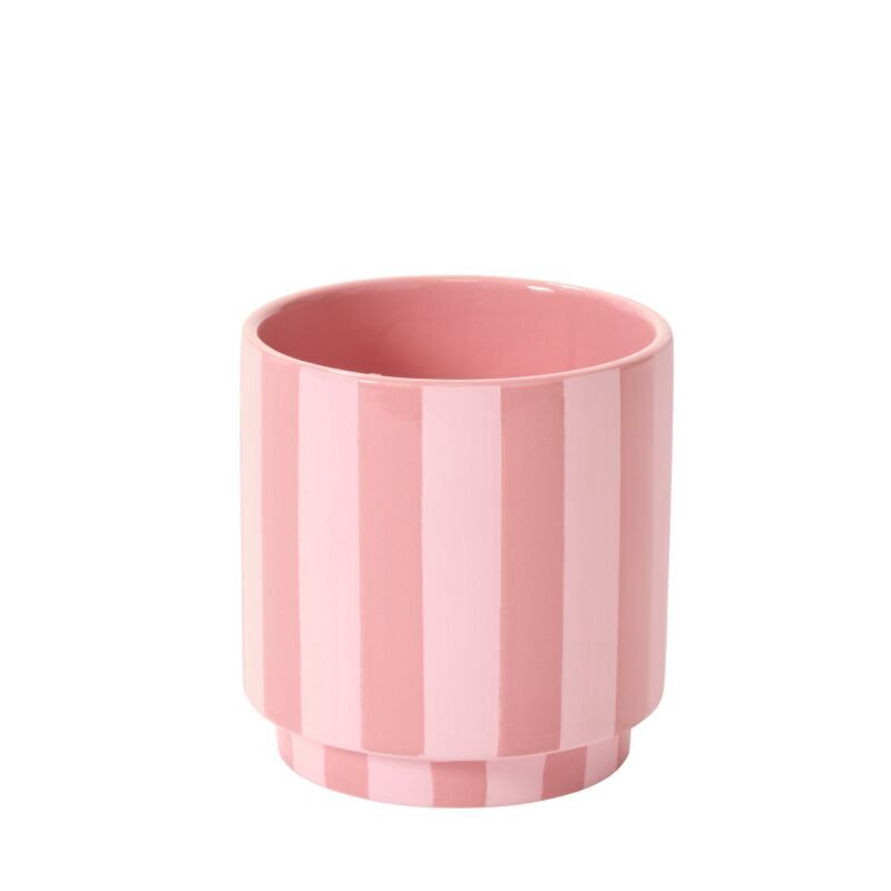 Pink Striped Pot 5.25"