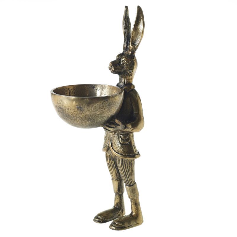 Dish Stand Rabbit Gold