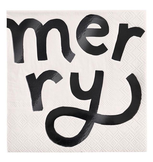 Cocktail Napkin Merry
