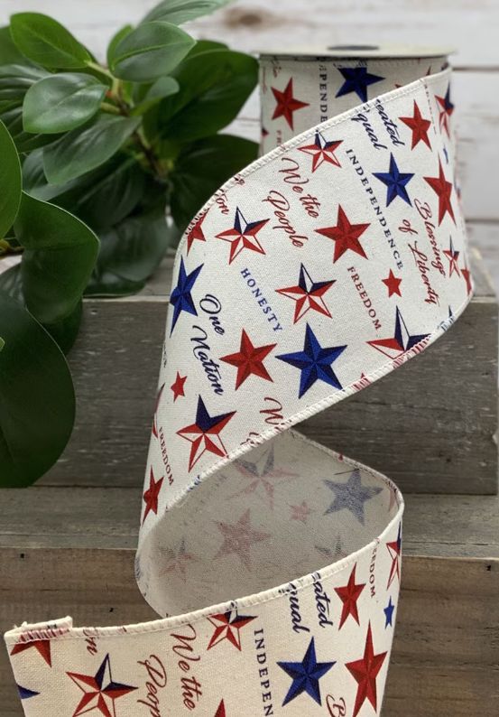 Patriotic Stars Red/Ivory/Blue