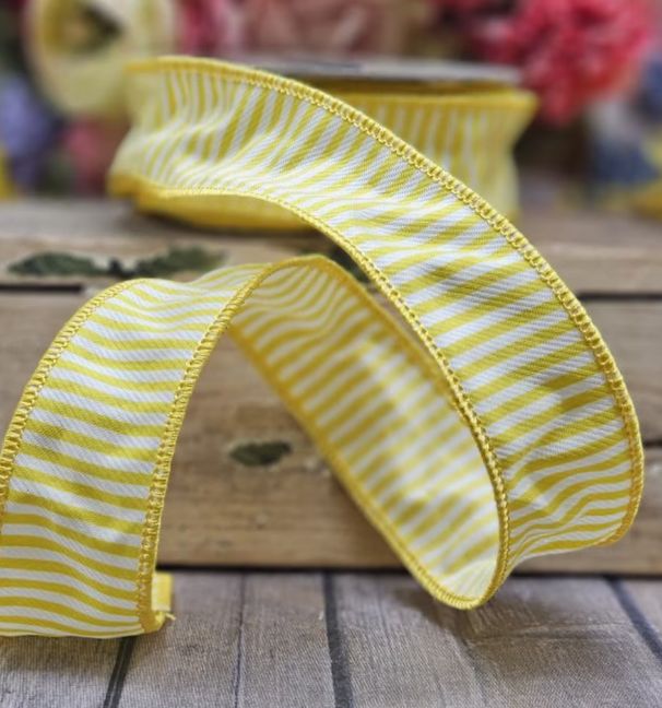 Summer Stripes Yellow Ribbon