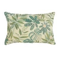 Green Floral  Embroidery Pillow