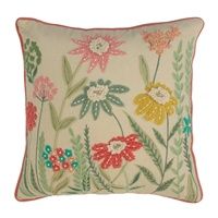 Floral Embroidery Pillow