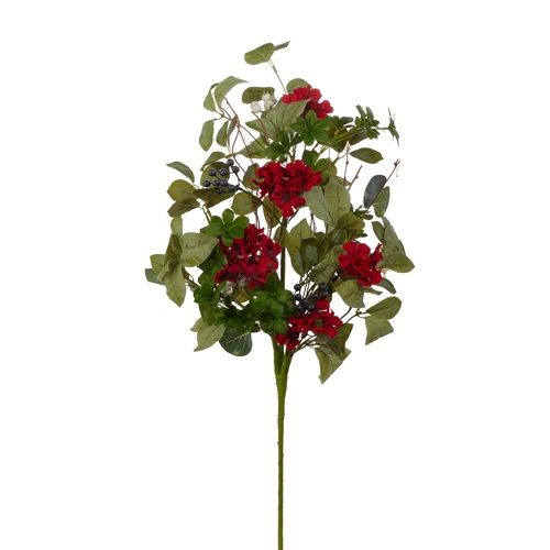 Greenery w/ Geraniums &amp; Berries Spray