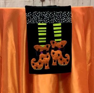 Velvet Witch Boots Table Runner