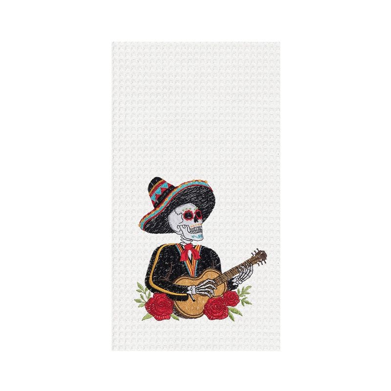 Mariachi Guitar Skeleton Towel