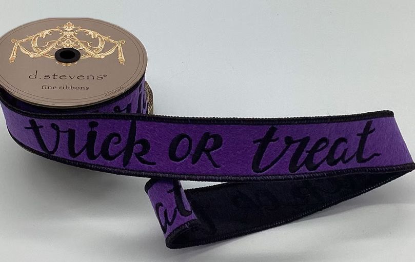 Felt Trick or treat Purple Ribbon
