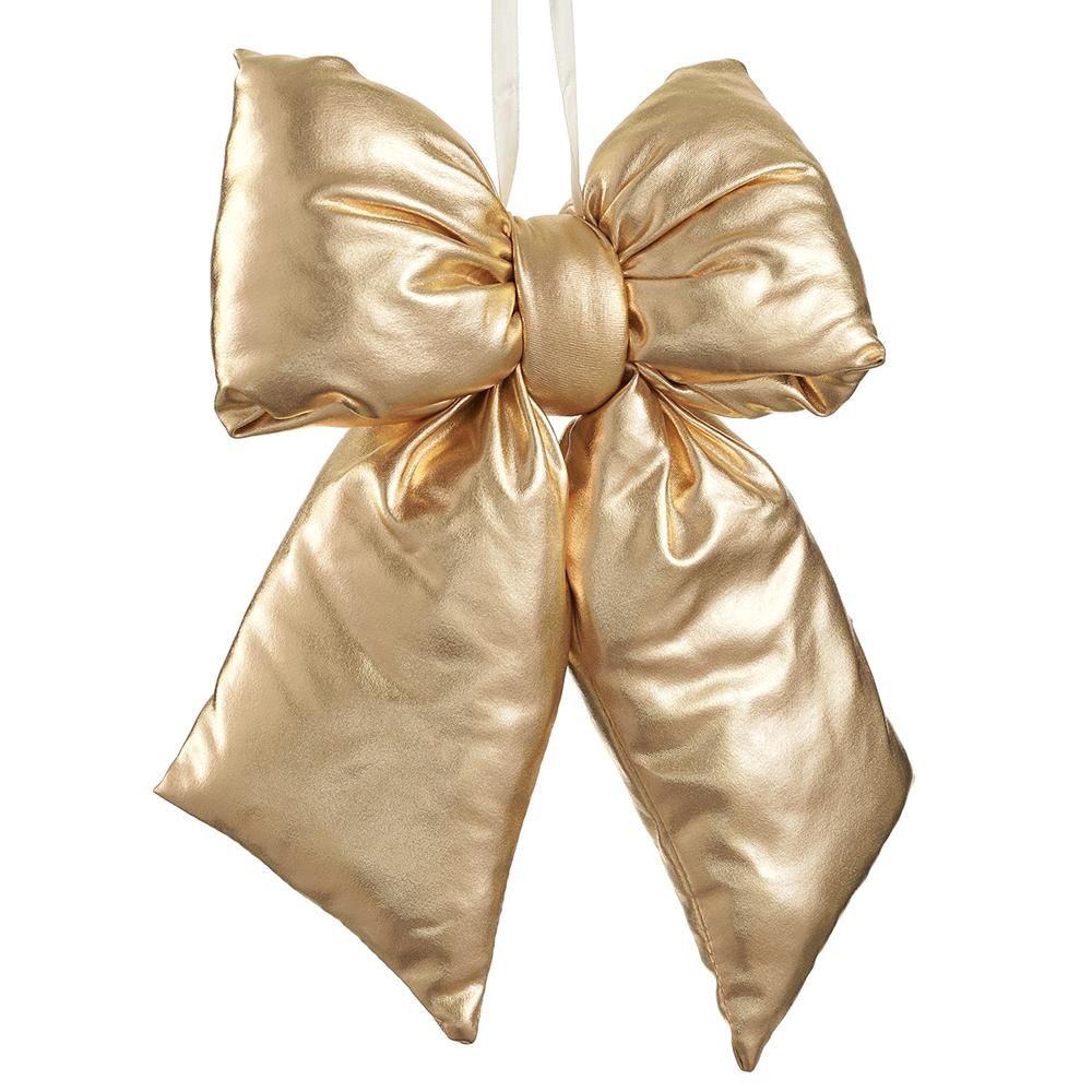 Met. Bow Ornament Gold