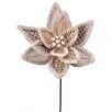 Tweed/Burlap Poinsettia Stem