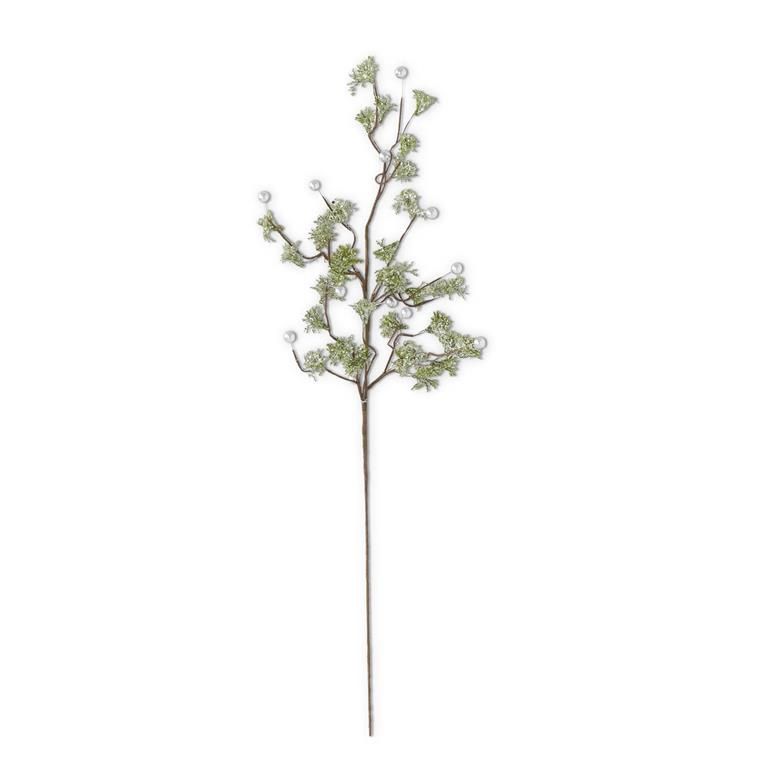 Grn. Glt. Stem w/Slv Beads