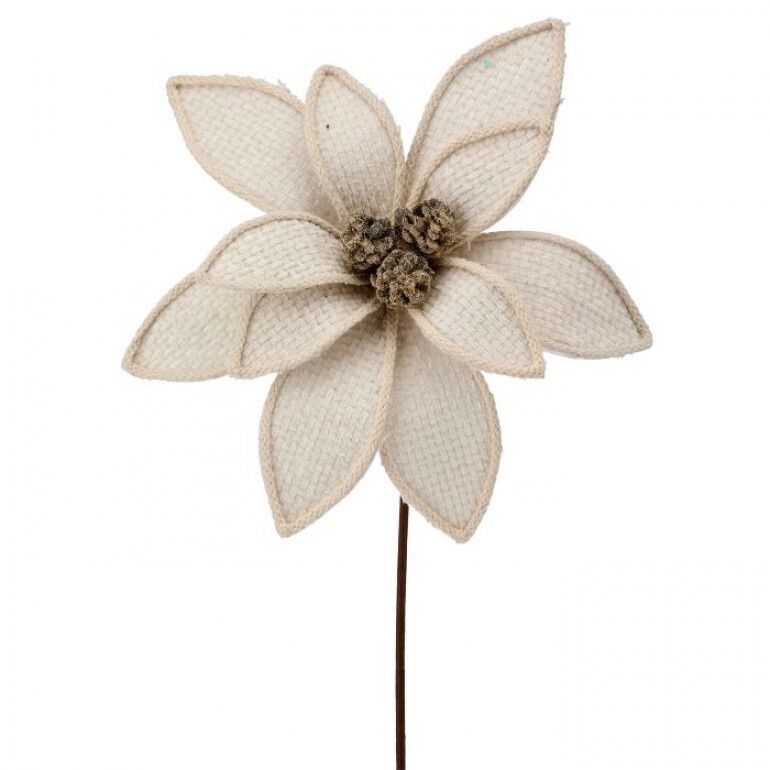 Forest Edge Poinsettia Stem 22"