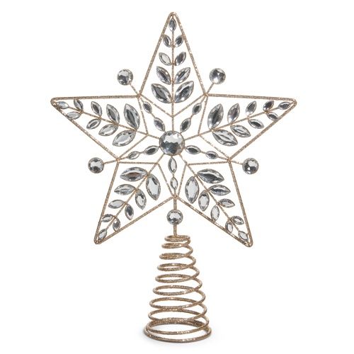 Jeweled Star Tree Topper 12"