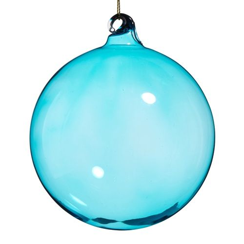 Blue Blown Glass Ornaments- 4"